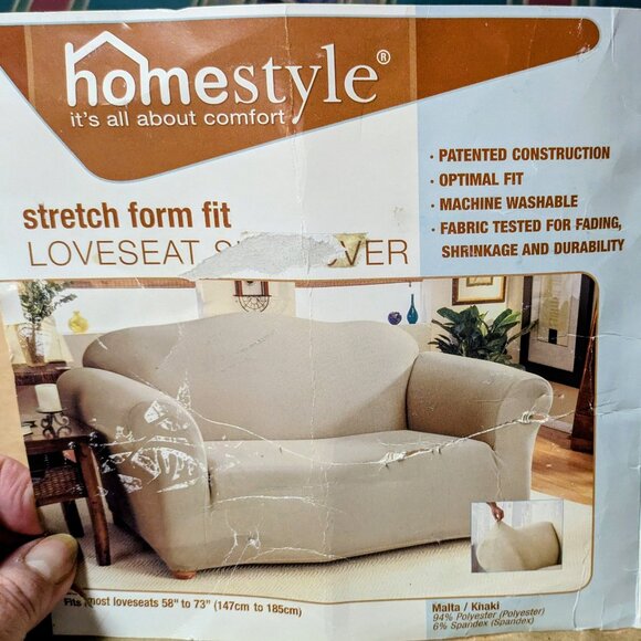 Stretch Love Seat Slip Cover - Picture 1 of 11